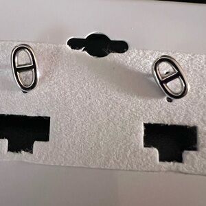 Hermès Farandole Chaine d’Ancre Stud Earrings 925 Sterling Silver Made in France